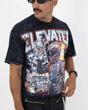 ELITE DENIM OVER SIZE TEE - 1068-D - BLACK