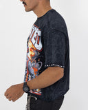 ELITE DENIM OVER SIZE TEE - 1068-D - BLACK