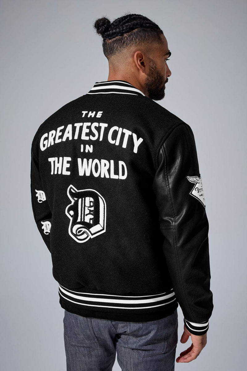 JORDAN CRAIG Varsity Jacket - 91653 - BLACK – King City Fashion