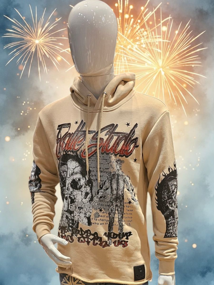 EXALTE STUDIO HOODIE - BEIGE – King City Fashion
