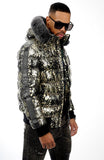 GEORGE V PUFFER JACKET W/ REAL FUR - GV9472 - GOLD
