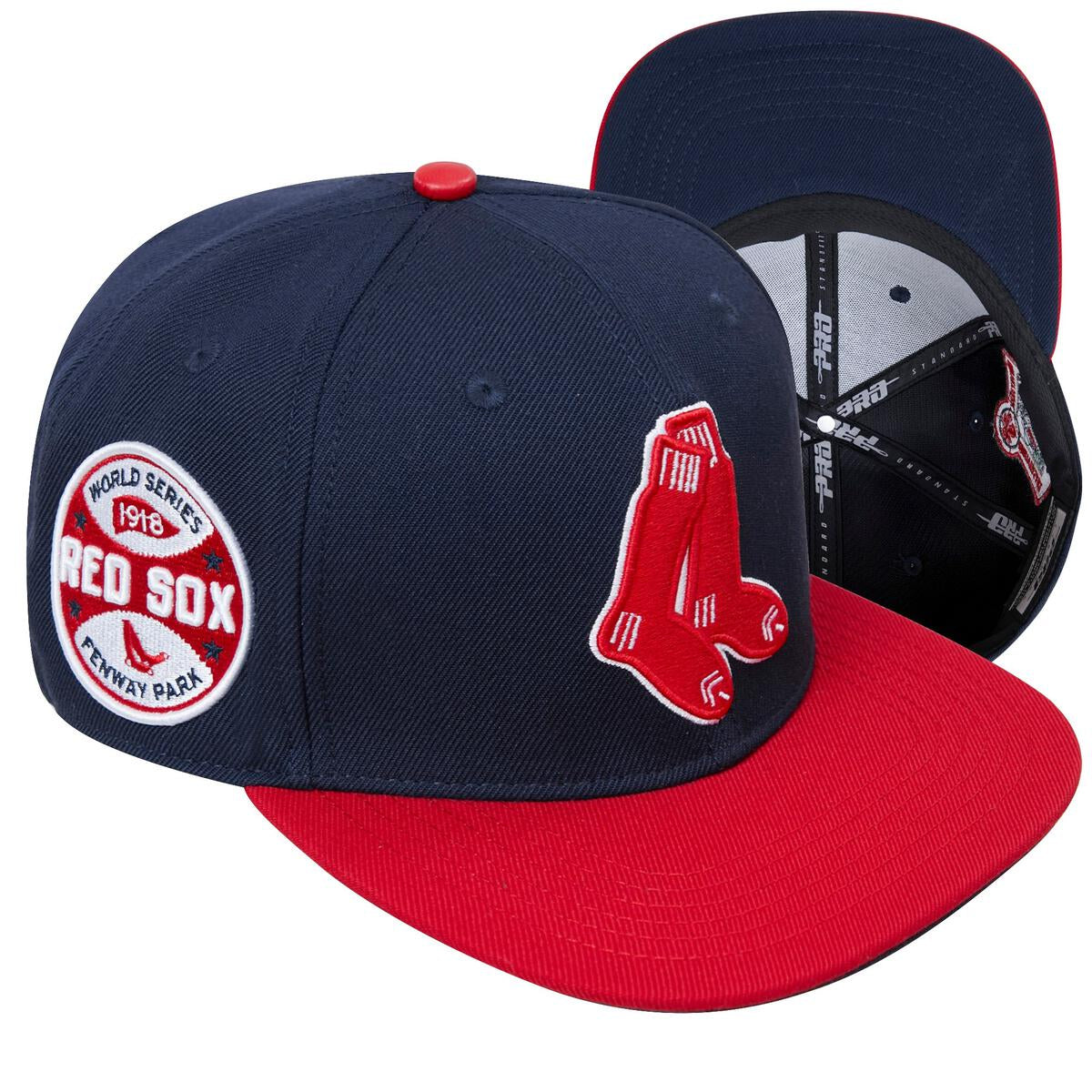 Pro Standard MLB Boston Red Sox Logo Snapback Hat Navy NYCMode