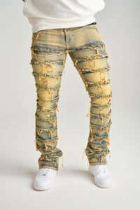 SPARK STACKED JEANS S3016 TAUPE