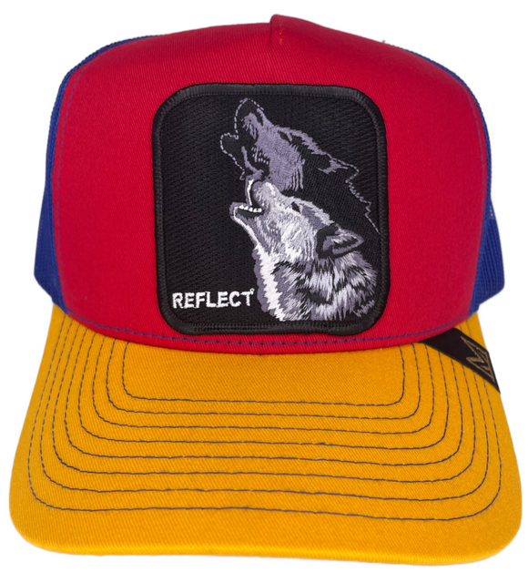 MV TRUCKER HAT ( REFLECT ) RED / ROYAL