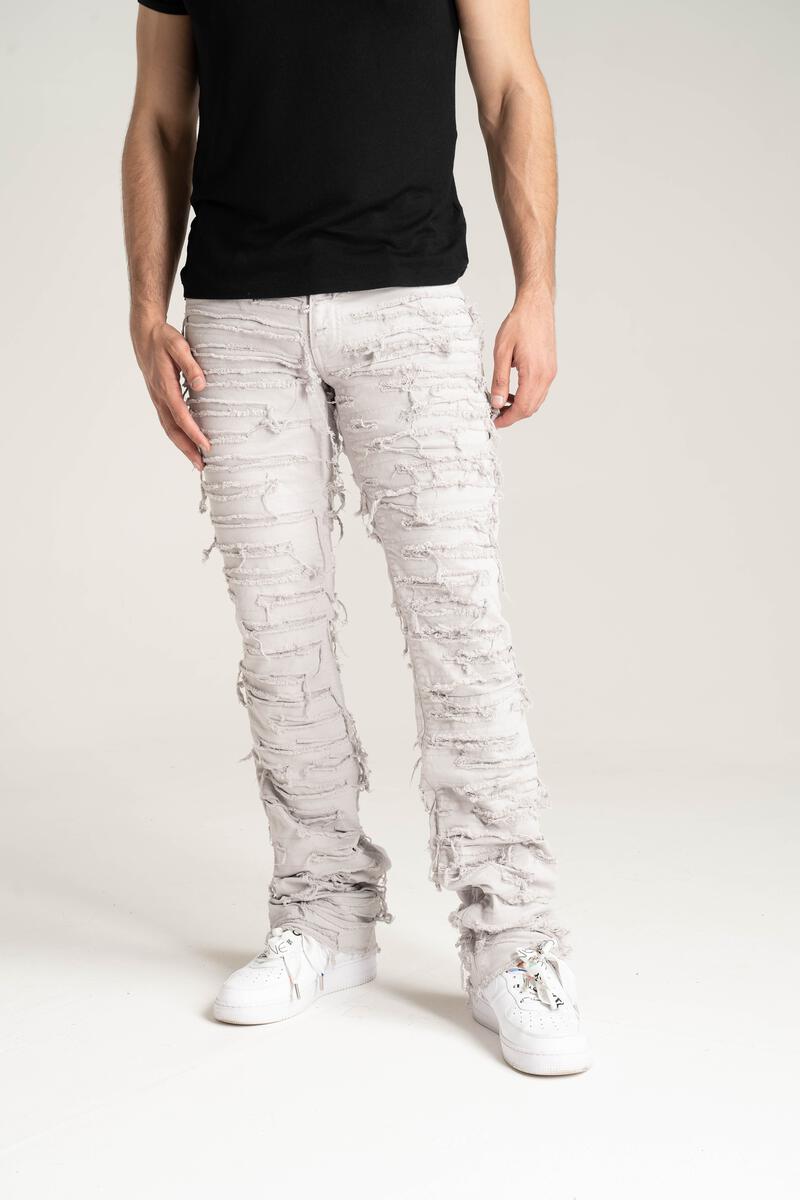 TAKER STACKED JEANS- B2082 - GRAY – King City Fashion
