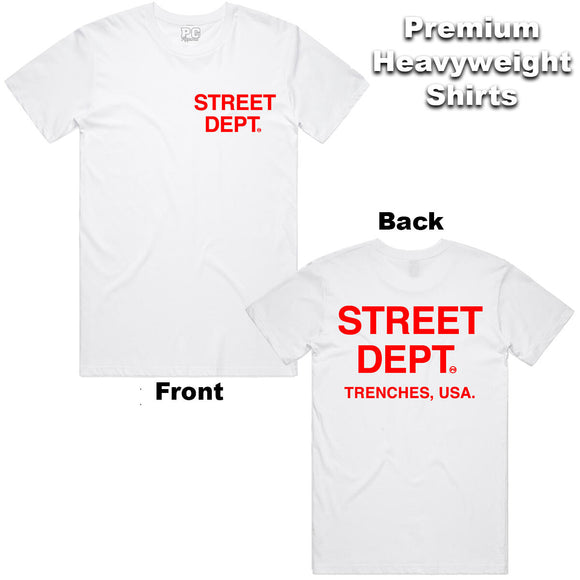 PLANET GRAPES T-SHIRT - STDPT100 - WHITE W/RED