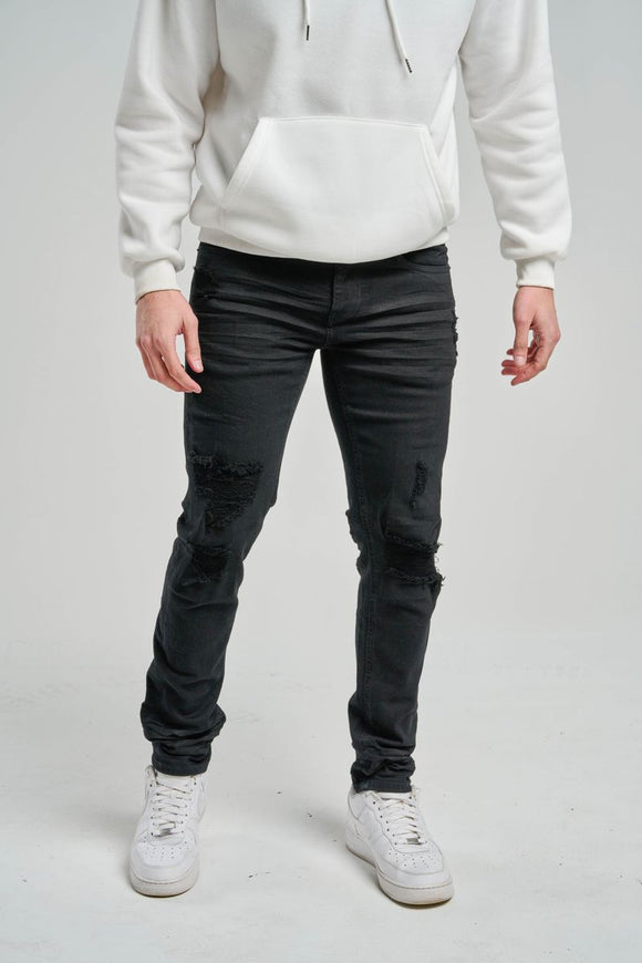 SPARK PREMIUM DENIM JEANS - S4403 - JET BLACK