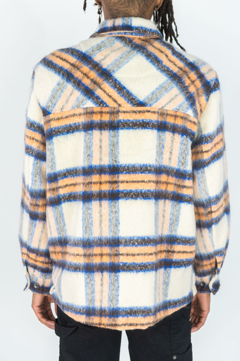 RINGSPUN MOHAIR FLANNEL SHACKET JACKET - 342-784 - ORANGE – King
