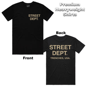 PLANET GRAPES  T-SHIRT - STDPT100 - BLACK W/KHAKI