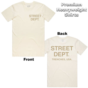 PLANET GRAPES T-SHIRT - STDPT100 - CREAM W/KHAKI