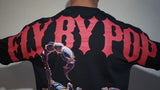 FLY BY BY POPULARITY T-SHIRT - FBP0018- BLACK / RED