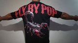 FLY BY BY POPULARITY T-SHIRT - FBP0018- BLACK / RED