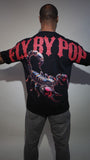 FLY BY BY POPULARITY T-SHIRT - FBP0018- BLACK / RED