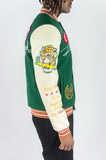 REBEL MIND STATE OF MIND MELTON VARSITY JACKET - 152-562 - H.GREEN