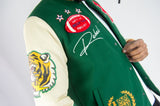 REBEL MIND STATE OF MIND MELTON VARSITY JACKET - 152-562 - H.GREEN