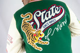 REBEL MIND STATE OF MIND MELTON VARSITY JACKET - 152-562 - H.GREEN