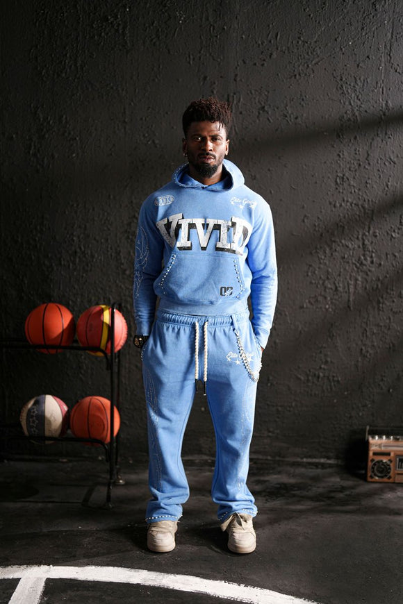 ELITE VIVID PREMIUM HEAVY GSM FLEECE SET - 1067SET - BABY BLUE