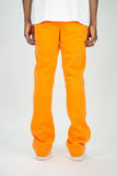 REBEL MIND PLAIN STACKED FLEECE PANT - 100-475 - ORANGE