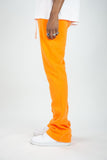REBEL MIND PLAIN STACKED FLEECE PANT - 100-475 - ORANGE