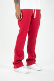 REBEL MIND PLAIN STACKED FLEECE PANT - 100-475 - RED