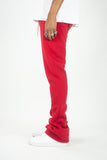 REBEL MIND PLAIN STACKED FLEECE PANT - 100-475 - RED