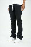 REBEL MIND STACKED FLEECE PANTS - 100-475 - BLACK