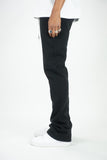 REBEL MIND STACKED FLEECE PANTS - 100-475 - BLACK