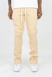 REBEL MIND PLAIN STACKED FLEECE PANT - 100-475 - KHAKI