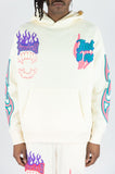 REBEL MINDS TRUST NO ONE FLEECE HOODIE SET - 152-313SET - CREAM