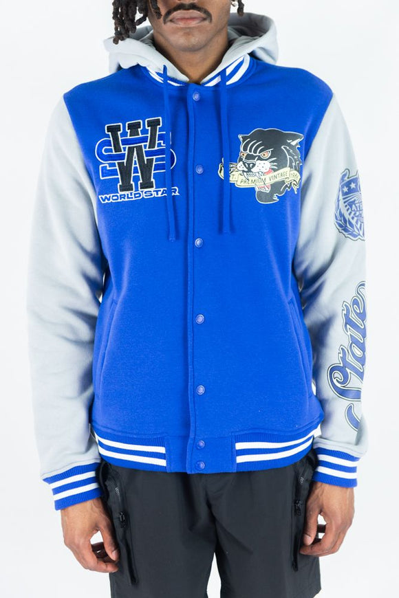 REBEL MINDS PANTHERS FLEECE JACKET - 152-502 - ROYAL