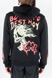 REBEL MINDS BORN TO DESTROY FLEECE JACKET - 152-535 - BLACK