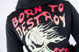 REBEL MINDS BORN TO DESTROY FLEECE JACKET - 152-535 - BLACK