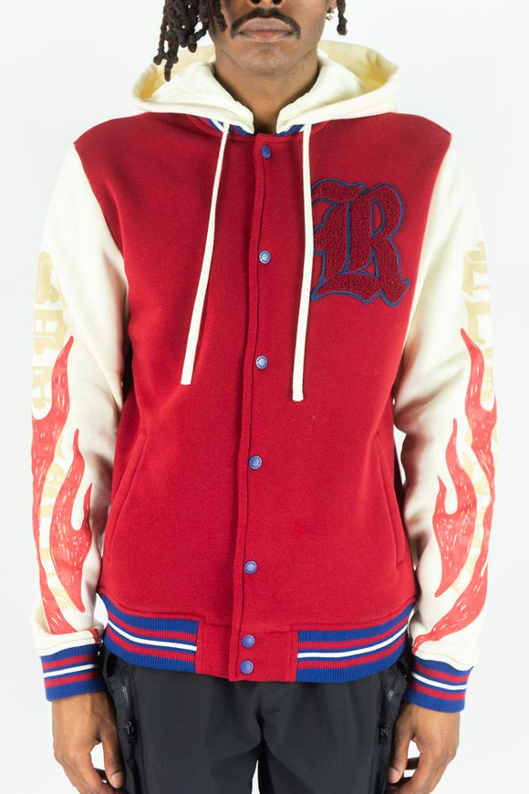 REBEL MINDS REBELLION FLEECE JACKET - 152-537 - BURGUNDY