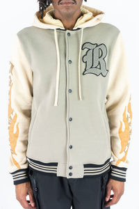 REBEL MINDS PANTHERS FLEECE JACKET - 152-537 - TAUPE