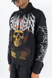 REBEL MINDS R.STONE SKULL TAPESTRY LT.JACKET - 152-550 - BLACK