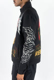 REBEL MINDS R.STONE SKULL TAPESTRY LT.JACKET - 152-550 - BLACK