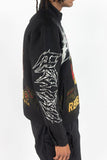REBEL MINDS R.STONE SKULL TAPESTRY LT.JACKET - 152-550 - BLACK