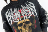 REBEL MINDS R.STONE SKULL TAPESTRY LT.JACKET - 152-550 - BLACK