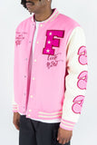 REBEL MIND LIVE & LOVE VARSITY JACKET - 152-560 - PINK