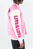 REBEL MIND LIVE & LOVE VARSITY JACKET - 152-560 - PINK