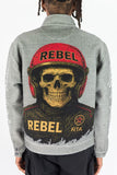 REBEL MINDS R.STONE SKULL TAPESTRY LT.JACKET - 152-550 - GREY