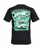 DENIMICITY MELTDOWN ON SUNSET STONE T-SHIRT - DNM-2505R - BLACK/ TEAL
