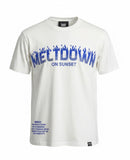 DENIMICITY MELTDOWN ON SUNSET STONE T-SHIRT - DNM-2505R -WHITE/ROYAL