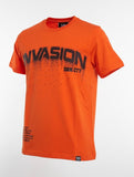 DENIMICITY "INVASION" STONE T-SHIRT - DNM-2506R - ORANGE/BLACK