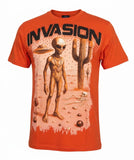 DENIMICITY "INVASION" STONE T-SHIRT - DNM-2506R - ORANGE/BLACK