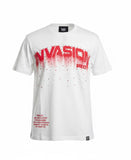 DENIMICITY "INVASION" STONE T-SHIRT - DNM-2506R - WHITE/RED