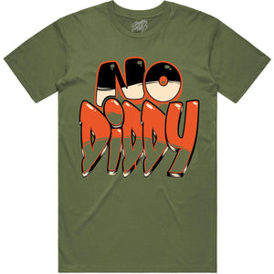 SNEAKER TEES "CELADON NO DIDDY" T-SHIRT GREEN/ORANGE