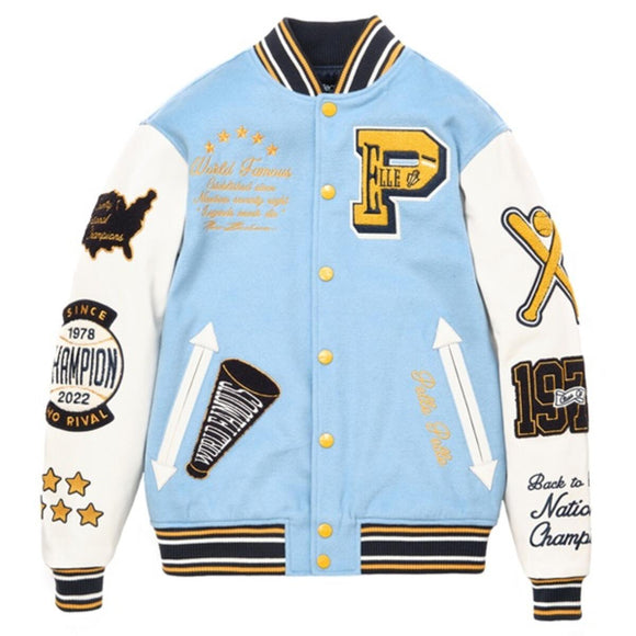 PELLEPELLE VARSITY JACKET - 422-37474 - LT.BLUE
