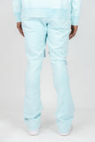 RINGSPUN ACID WASHED FLEECE STACKED PANTS - 351-401 - LIGHT BLUE