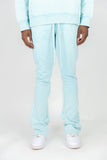 RINGSPUN ACID WASHED FLEECE STACKED PANTS - 351-401 - LIGHT BLUE
